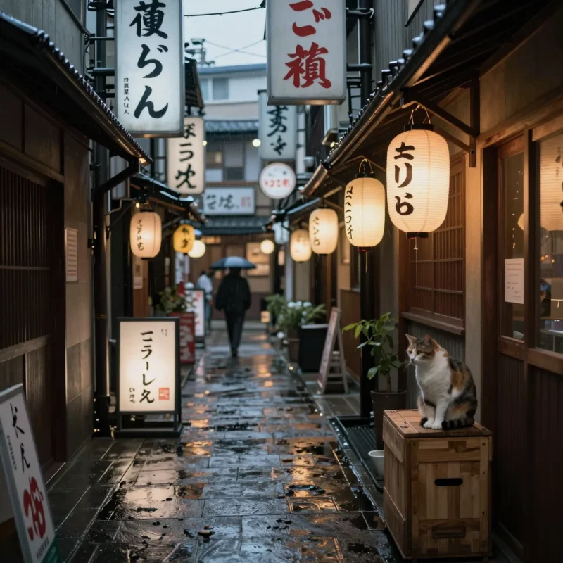 AI-generated Tokyo alley